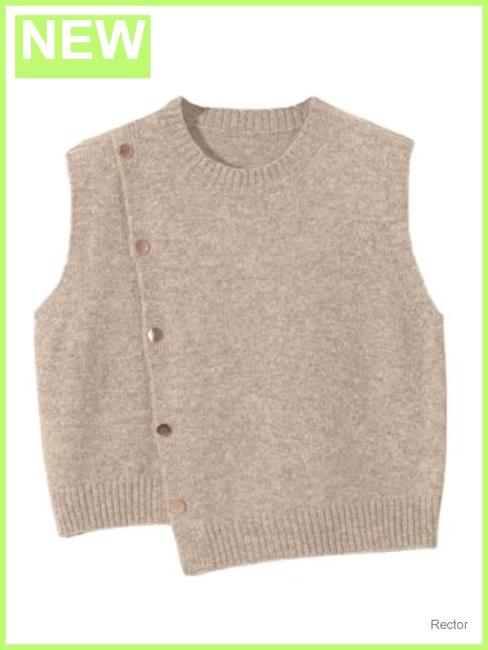 Womens Sleeveless Sweater Vest Asymmetrical Hem Knit Tank Top
